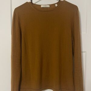 Neiman Marcus Women's 100% Cashmere Long-Sleeve T-Shirt Thin Sweater Top Size XL